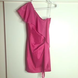 Jessica McClintock Pink One Shoulder dress size 2!